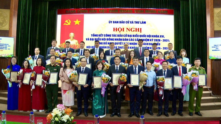 XÃ THƯ LÂM TỔ CHỨC HỘI NGHỊ TỔNG KẾT CÔNG TÁC BẦU CỬ ĐẠI BIỂU QUỐC HỘI KHÓA XVI VÀ ĐẠI BIỂU HĐND CÁC CẤP NHIỆM KỲ 2026–2031- Ảnh 19.