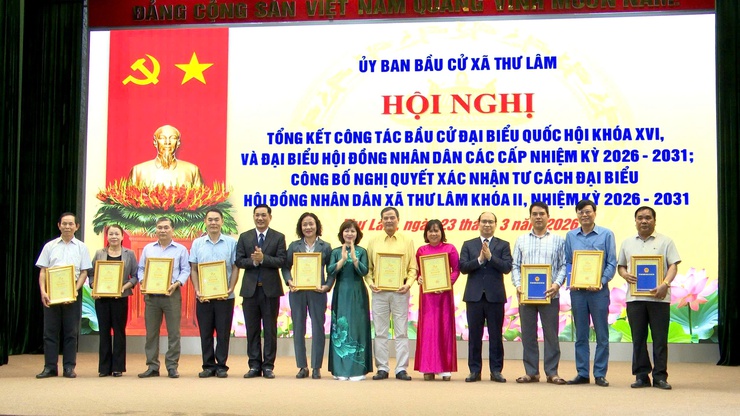 XÃ THƯ LÂM TỔ CHỨC HỘI NGHỊ TỔNG KẾT CÔNG TÁC BẦU CỬ ĐẠI BIỂU QUỐC HỘI KHÓA XVI VÀ ĐẠI BIỂU HĐND CÁC CẤP NHIỆM KỲ 2026–2031- Ảnh 23.
