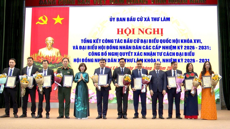XÃ THƯ LÂM TỔ CHỨC HỘI NGHỊ TỔNG KẾT CÔNG TÁC BẦU CỬ ĐẠI BIỂU QUỐC HỘI KHÓA XVI VÀ ĐẠI BIỂU HĐND CÁC CẤP NHIỆM KỲ 2026–2031- Ảnh 17.