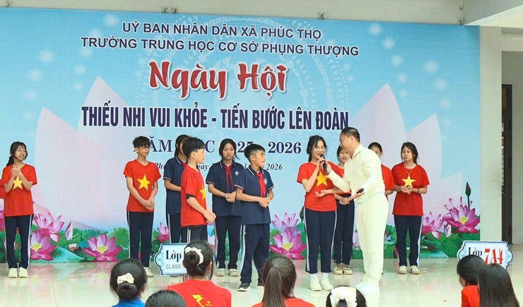 Sôi nổi Ngày hội "Thiếu nhi khỏe – Tiến bước lên Đoàn" tại THCS Phụng Thượng- Ảnh 1.
