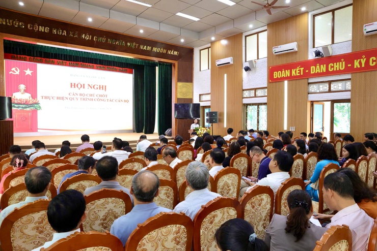 Đảng ủy xã Thư Lâm tổ chức Hội nghị cán bộ chủ chốt thực hiện quy trình công tác cán bộ- Ảnh 2.