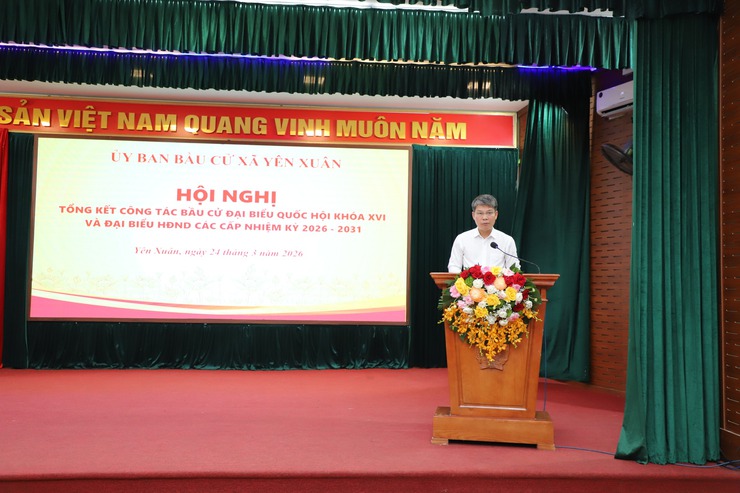 Hội nghị tổng kết công tác bầu cử đại biểu Quốc hội khóa XVI và đại biểu Hội đồng nhân dân các cấp nhiệm kỳ 2026–2031- Ảnh 1.