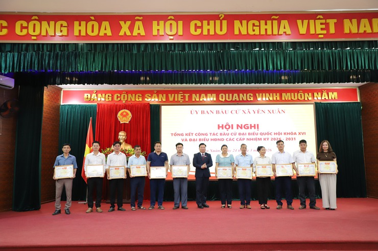 Hội nghị tổng kết công tác bầu cử đại biểu Quốc hội khóa XVI và đại biểu Hội đồng nhân dân các cấp nhiệm kỳ 2026–2031- Ảnh 8.