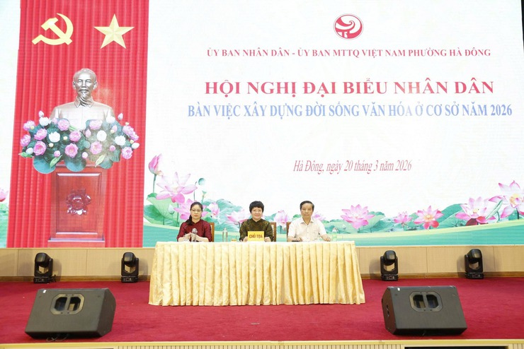 Phường Hà Đông tổ chức hội nghị đại biểu Nhân dân năm 2026, bàn việc xây dựng đời sống văn hóa ở cơ sở.- Ảnh 1.