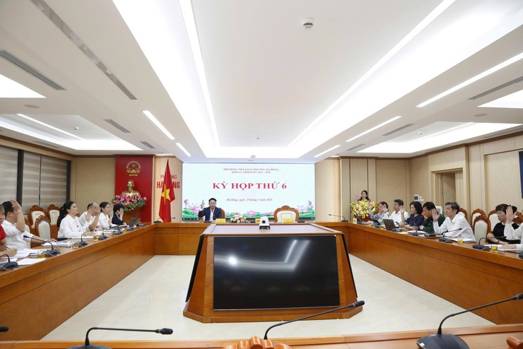 HĐND phường Hà Đông tổ chức Kỳ họp thứ 6, thông qua nhiều nghị quyết quan trọng- Ảnh 6.
