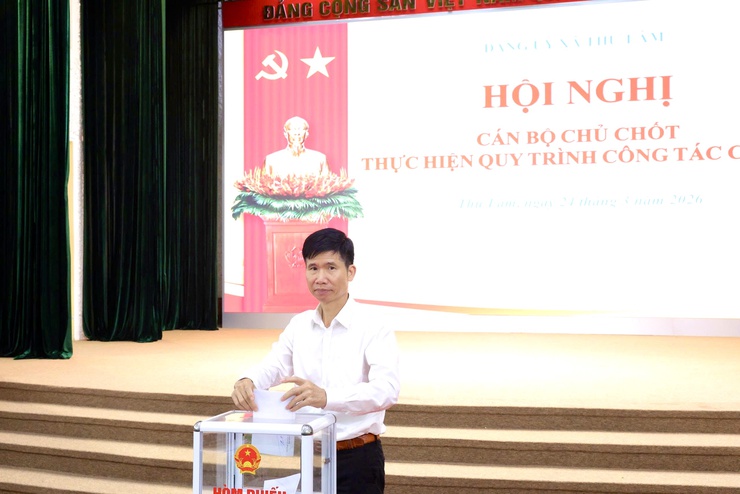 Đảng ủy xã Thư Lâm tổ chức Hội nghị cán bộ chủ chốt thực hiện quy trình công tác cán bộ- Ảnh 9.