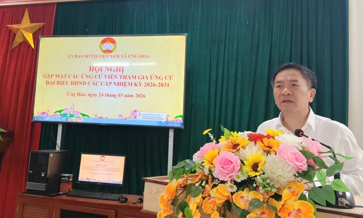 MTTQ XÃ ỨNG HÒA GẶP MẶT, CẢM ƠN CÁC ỨNG CỬ VIÊN HĐND CÁC CẤP NHIỆM KỲ 2026–2031- Ảnh 1.