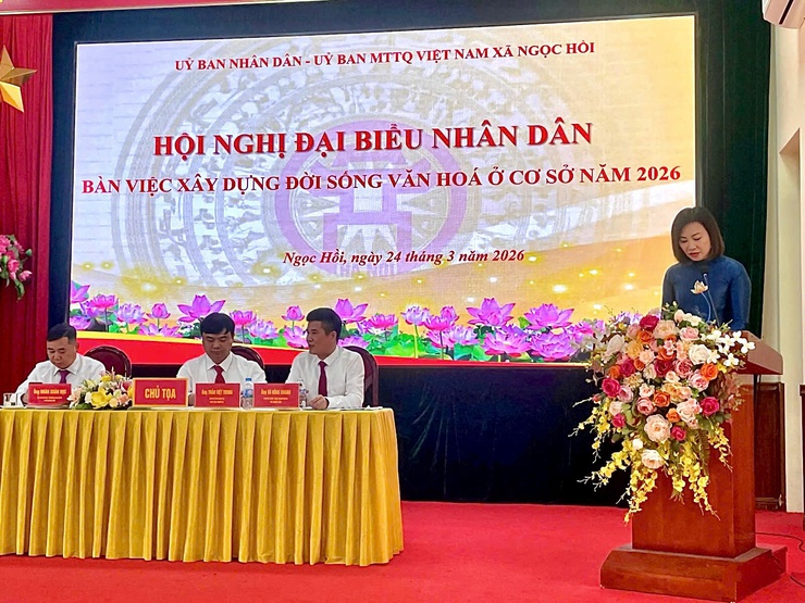 HỘI NGHỊ ĐẠI BIỂU NHÂN DÂN XÃ NGỌC HỒI BÀN VIỆC XÂY DỰNG ĐỜI SỐNG VĂN HÓA Ở CƠ SỞ NĂM 2026- Ảnh 3.