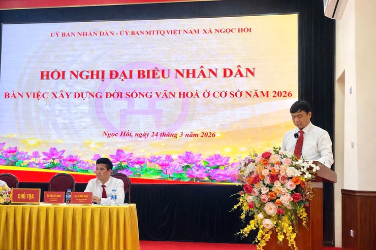 HỘI NGHỊ ĐẠI BIỂU NHÂN DÂN XÃ NGỌC HỒI BÀN VIỆC XÂY DỰNG ĐỜI SỐNG VĂN HÓA Ở CƠ SỞ NĂM 2026- Ảnh 4.