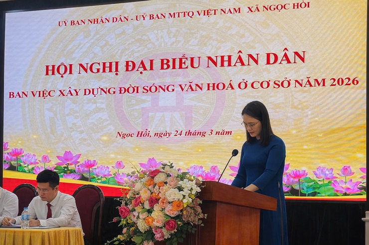 HỘI NGHỊ ĐẠI BIỂU NHÂN DÂN XÃ NGỌC HỒI BÀN VIỆC XÂY DỰNG ĐỜI SỐNG VĂN HÓA Ở CƠ SỞ NĂM 2026- Ảnh 5.