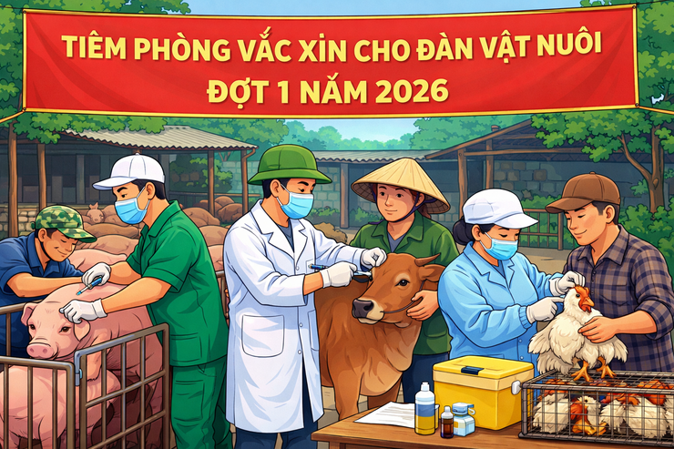 Phường Phú Lương chủ động triển khai tiêm phòng vắc xin cho đàn vật nuôi đợt 1 năm 2026 - Ảnh 1.