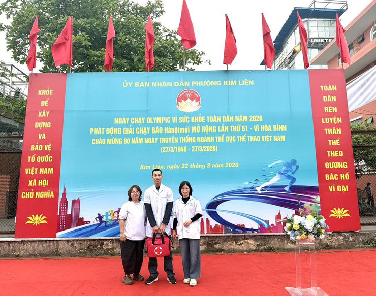TRẠM Y TẾ PHƯỜNG KIM LIÊN ĐỒNG HÀNH CÙNG NGÀY CHẠY OLYMPIC VÌ SỨC KHỎE TOÀN DÂN NĂM 2026- Ảnh 2.