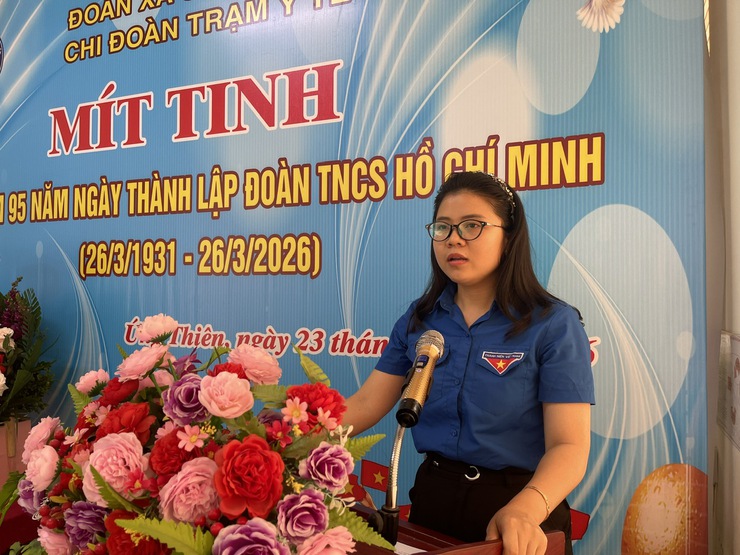 CHI ĐOÀN TRẠM Y TẾ XÃ ỨNG THIÊN TỔ CHỨC MÍT TINH KỶ NIỆM 95 NĂM NGÀY THÀNH LẬP ĐOÀN TNCS HỒ CHÍ MINH- Ảnh 2.
