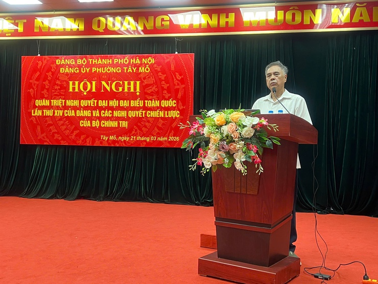 Đảng ủy phường Tây Mỗ: Tổ chức Hội nghị quán triệt Nghị quyết Đại hội XIV của Đảng

- Ảnh 3.