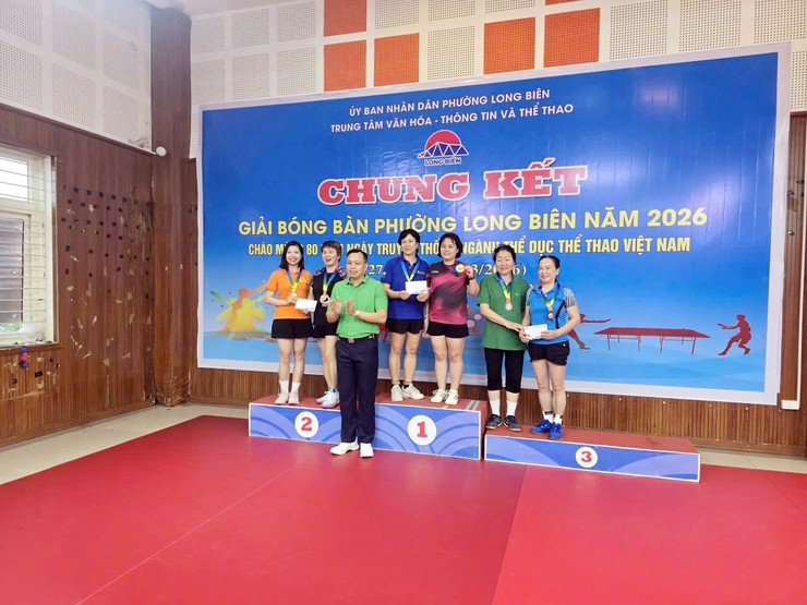 Chung kết Giải Bóng bàn phường Long Biên năm 2026- Ảnh 5.
