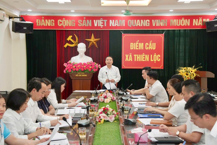 Hội đồng BTHTr, TĐC dự án Cầu Thượng Cát và đường dẫn 2 đầu cầu trên địa bàn xã Thiên Lộc họp triển khai thực hiện nhiệm vụ- Ảnh 2.