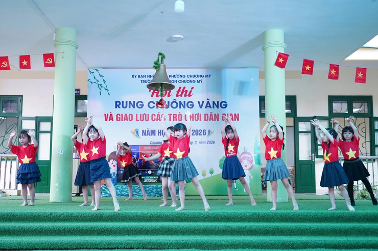Sôi nổi hội thi “Rung chuông vàng” tại Trường Mầm non Chương Mỹ- Ảnh 1.