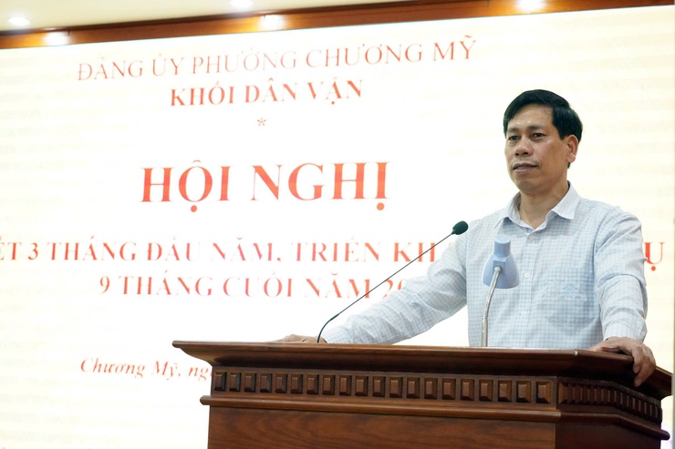 Khối Dân vận Đảng ủy phường Chương Mỹ tổ chức hội nghị sơ kết công tác quý I năm 2026- Ảnh 8.