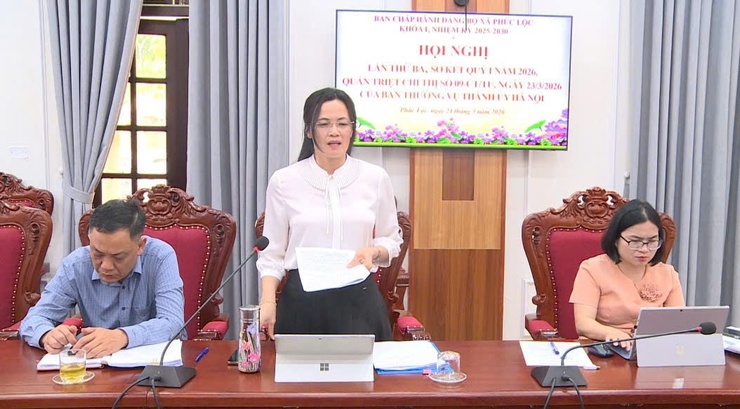 Ban Chấp hành Đảng bộ xã Phúc Lộc khoá I, nhiệm kỳ 2025-2030 tổ chức Hội nghị lần thứ ba, sơ kết quý I năm 2026- Ảnh 7.