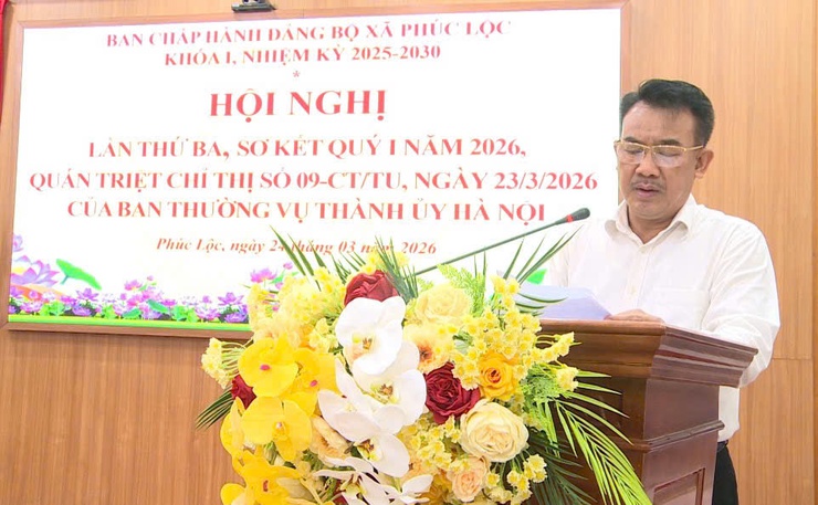 Ban Chấp hành Đảng bộ xã Phúc Lộc khoá I, nhiệm kỳ 2025-2030 tổ chức Hội nghị lần thứ ba, sơ kết quý I năm 2026- Ảnh 5.