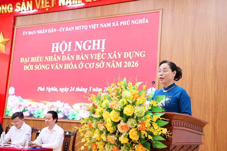 UBND - Ủy ban MTTQ Việt Nam xã Phú Nghĩa tổ chức Hội nghị đại biểu nhân dân bàn việc xây dựng đời sống văn hóa ở cơ sở năm 2026- Ảnh 5.