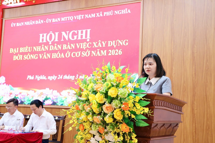 UBND - Ủy ban MTTQ Việt Nam xã Phú Nghĩa tổ chức Hội nghị đại biểu nhân dân bàn việc xây dựng đời sống văn hóa ở cơ sở năm 2026- Ảnh 8.