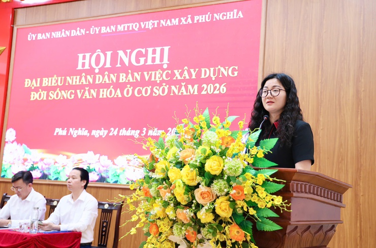 UBND - Ủy ban MTTQ Việt Nam xã Phú Nghĩa tổ chức Hội nghị đại biểu nhân dân bàn việc xây dựng đời sống văn hóa ở cơ sở năm 2026- Ảnh 9.