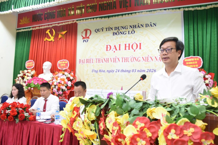 ĐẠI HỘI ĐẠI BIỂU THÀNH VIÊN THƯỜNG NIÊN QUỸ TÍN DỤNG NHÂN DÂN ĐÔNG LỖ NĂM 2026.- Ảnh 3.