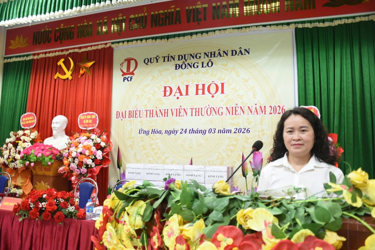 ĐẠI HỘI ĐẠI BIỂU THÀNH VIÊN THƯỜNG NIÊN QUỸ TÍN DỤNG NHÂN DÂN ĐÔNG LỖ NĂM 2026.- Ảnh 11.