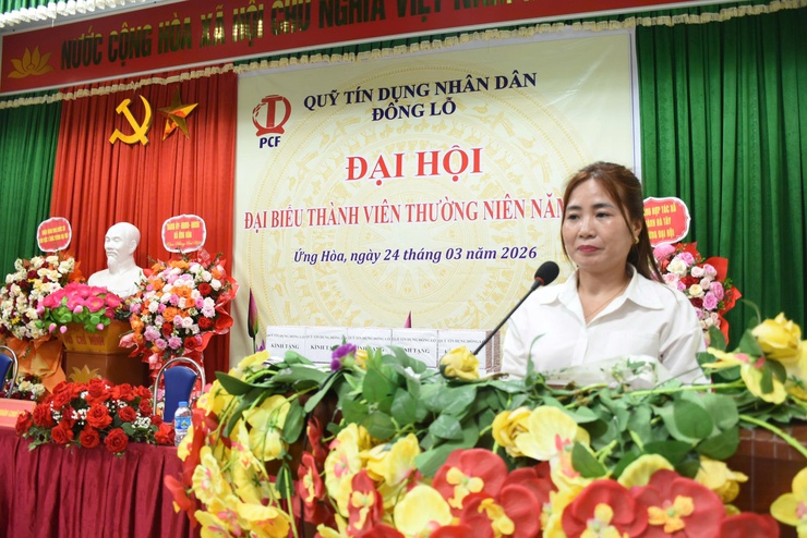 ĐẠI HỘI ĐẠI BIỂU THÀNH VIÊN THƯỜNG NIÊN QUỸ TÍN DỤNG NHÂN DÂN ĐÔNG LỖ NĂM 2026.- Ảnh 9.