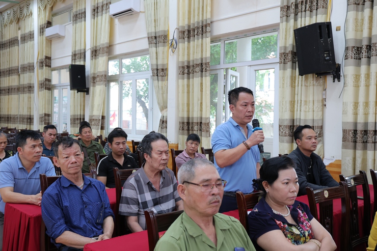 Hội nghị đối thoại giữa Cấp ủy, Chính quyền, Mặt trận tổ quốc xã Phú Nghĩa với các hộ dân thôn Đồi 1 có đất thu hồi thực hiện Dự án cải tạo, nâng cấp Quốc lộ 6 đoạn Ba La – Xuân Mai- Ảnh 4.