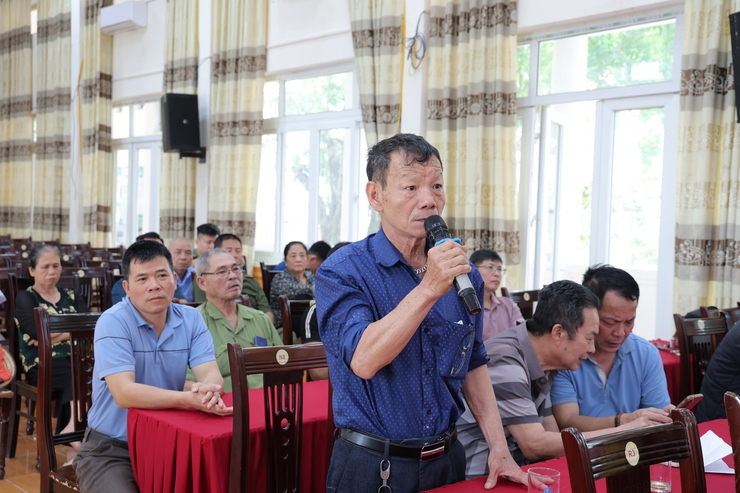 Hội nghị đối thoại giữa Cấp ủy, Chính quyền, Mặt trận tổ quốc xã Phú Nghĩa với các hộ dân thôn Đồi 1 có đất thu hồi thực hiện Dự án cải tạo, nâng cấp Quốc lộ 6 đoạn Ba La – Xuân Mai- Ảnh 5.