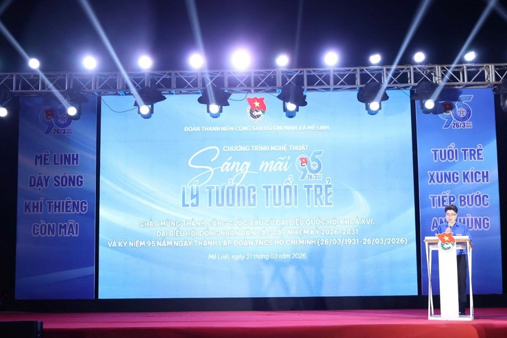 Thắp lửa lý tưởng - Tuổi trẻ Mê Linh tỏa sáng trong đêm nghệ thuật ý nghĩa- Ảnh 2.