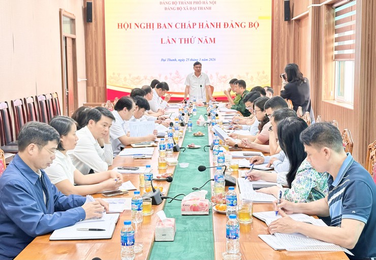 Hội nghị lần thứ 5 Ban chấp hành Đảng bộ xã Đại Thanh: Dồn lực cho công tác giải phóng mặt bằng, thúc đẩy các dự án trọng điểm về đích.- Ảnh 1.
