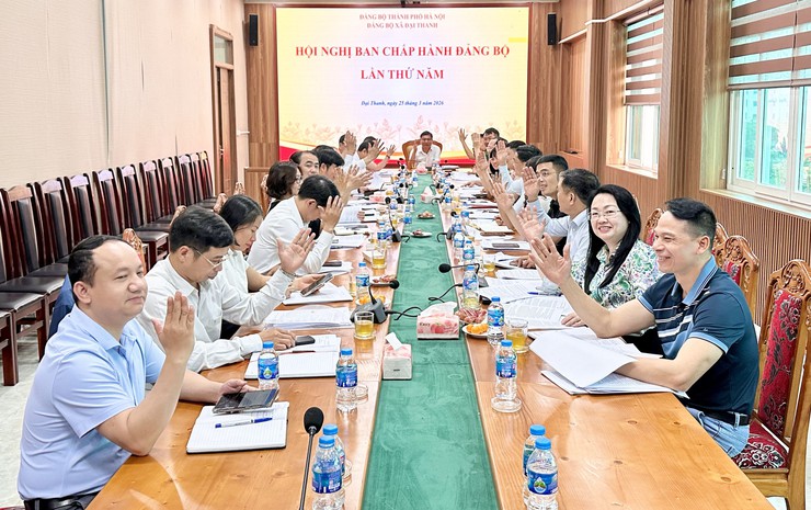 Hội nghị lần thứ 5 Ban chấp hành Đảng bộ xã Đại Thanh: Dồn lực cho công tác giải phóng mặt bằng, thúc đẩy các dự án trọng điểm về đích.- Ảnh 2.