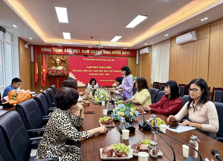 GẶP MẶT GIÁO VIÊN DỰ THI GIÁO VIÊN DẠY GIỎI TIỂU HỌC CẤP THÀNH PHỐ- Ảnh 1.