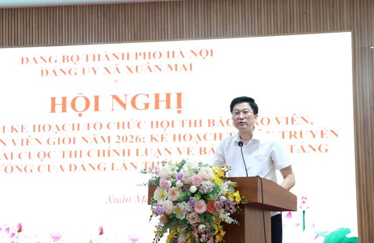 Xuân Mai: Đẩy mạnh triển khai Hội thi Báo cáo viên, Tuyên truyền viên giỏi và Cuộc thi chính luận năm 2026- Ảnh 4.