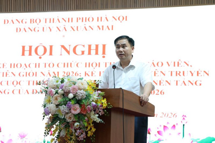 Xuân Mai: Đẩy mạnh triển khai Hội thi Báo cáo viên, Tuyên truyền viên giỏi và Cuộc thi chính luận năm 2026- Ảnh 3.