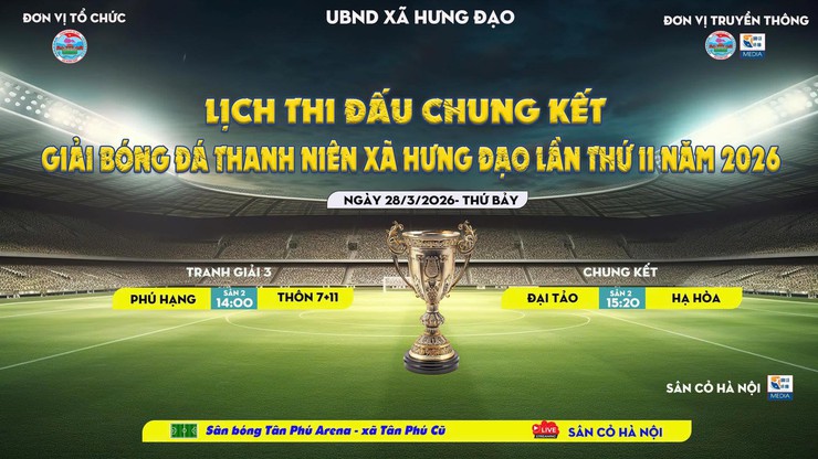 HƯỚNG VỀ TRẬN CHUNG KẾT GIẢI BÓNG ĐÁ THANH NIÊN XÃ HƯNG ĐẠO NĂM 2026- Ảnh 1.