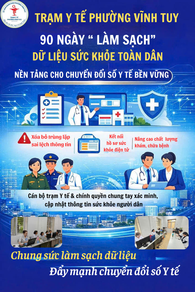 90 NGÀY “LÀM SẠCH” DỮ LIỆU SỨC KHỎE TOÀN DÂN - NỀN TẢNG CHO CHUYỂN ĐỔI SỐ Y TẾ BỀN VỮNG- Ảnh 1.