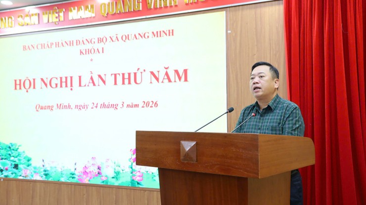 Hội nghị Ban Chấp hành Đảng bộ xã Quang Minh
 lần thứ V- Ảnh 2.