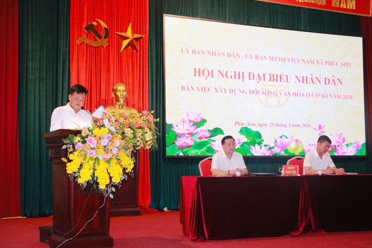 PHÚC SƠN TỔ CHỨC HỘI NGHỊ ĐẠI BIỂU NHÂN DÂN BÀN VIỆC XÂY DỰNG ĐỜI SỐNG VĂN HÓA Ở CƠ SỞ NĂM 2026- Ảnh 1.