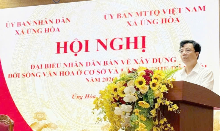 XÃ ỨNG HOÀ TỔ CHỨC HỘI NGHỊ ĐẠI BIỂU NHÂN DÂN BÀN VIỆC XÂY DỰNG ĐỜI SỐNG VĂN HOÁ Ở KHU DÂN CƯ NĂM 2026.- Ảnh 2.