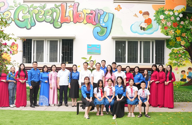 Bát Tràng: Khánh thành công trình thanh niên "Thư viện xanh" – lan tỏa văn hóa đọc trong học đường- Ảnh 3.