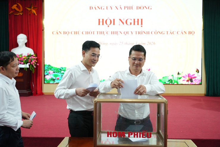 Ủy ban bầu cử xã Phù Đổng đã tổng kết cuộc bầu cử đại biểu Quốc hội khóa XV và đại biểu HĐND các cấp nhiệm kỳ 2026-2031- Ảnh 9.