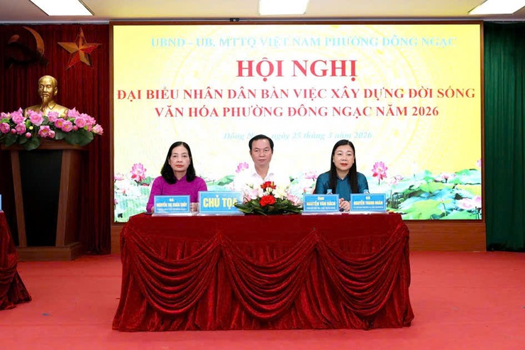 Phường Đông Ngạc tổ chức Hội nghị đại biểu Nhân dân bàn việc xây dựng đời sống văn hóa năm 2026- Ảnh 1.