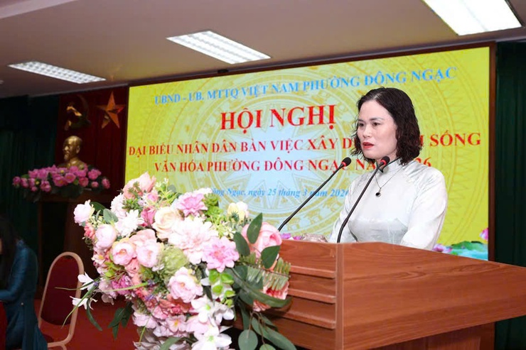 Phường Đông Ngạc tổ chức Hội nghị đại biểu Nhân dân bàn việc xây dựng đời sống văn hóa năm 2026- Ảnh 3.