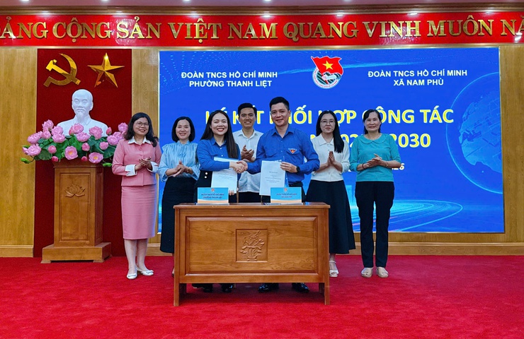 Đoàn phường Thanh Liệt  ký kết phối hợp công tác giai đoạn 2025 - 2030- Ảnh 5.