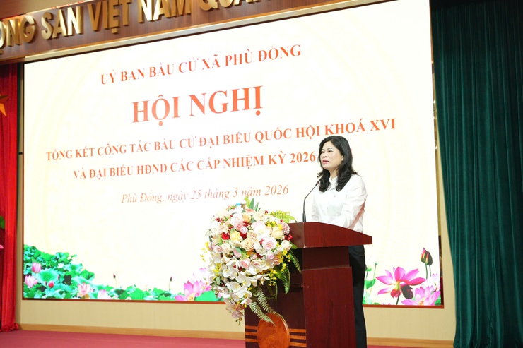 Ủy ban bầu cử xã Phù Đổng đã tổng kết cuộc bầu cử đại biểu Quốc hội khóa XV và đại biểu HĐND các cấp nhiệm kỳ 2026-2031- Ảnh 3.