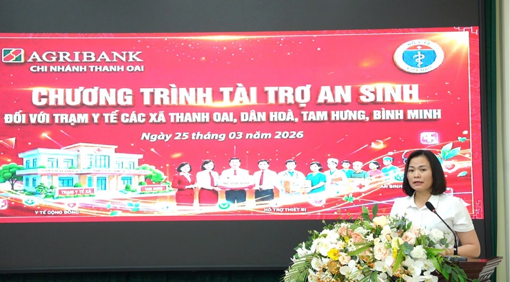 Agribank Thanh Oai trao 96,8 triệu đồng hỗ trợ an sinh xã hội cho 4 trạm y tế Thanh Oai, Bình Minh, Tam Hưng, Dân Hoà- Ảnh 4.